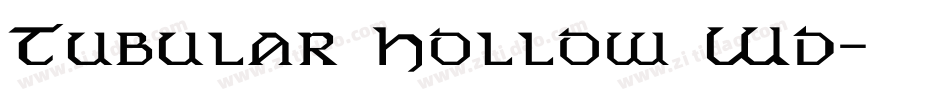 Tubular Hollow Wd字体转换